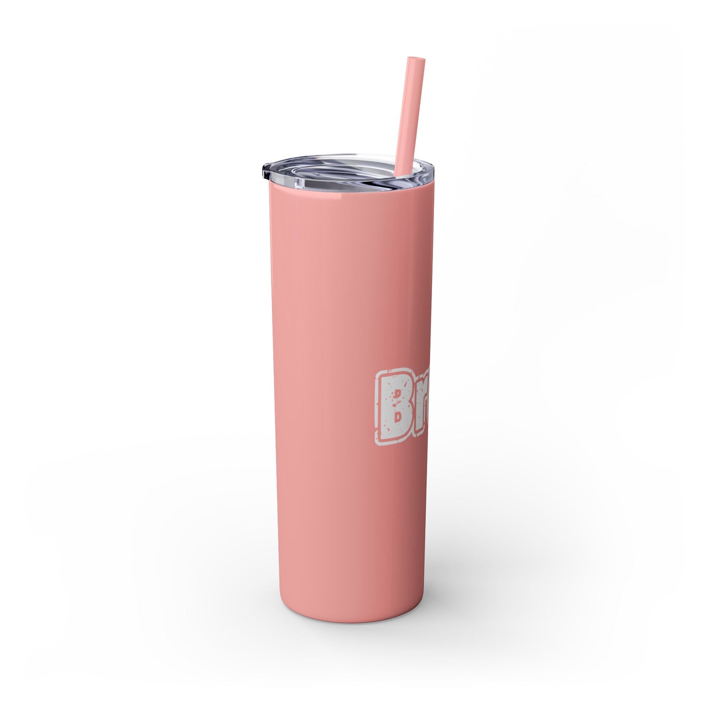 Bruh - Skinny Tumbler with Straw, 20oz