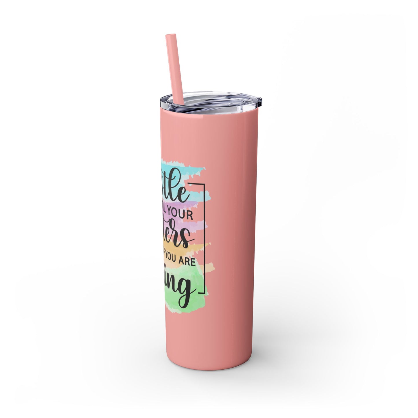 Hustle - Skinny Tumbler with Straw, 20oz