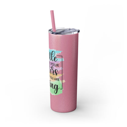 Hustle - Skinny Tumbler with Straw, 20oz