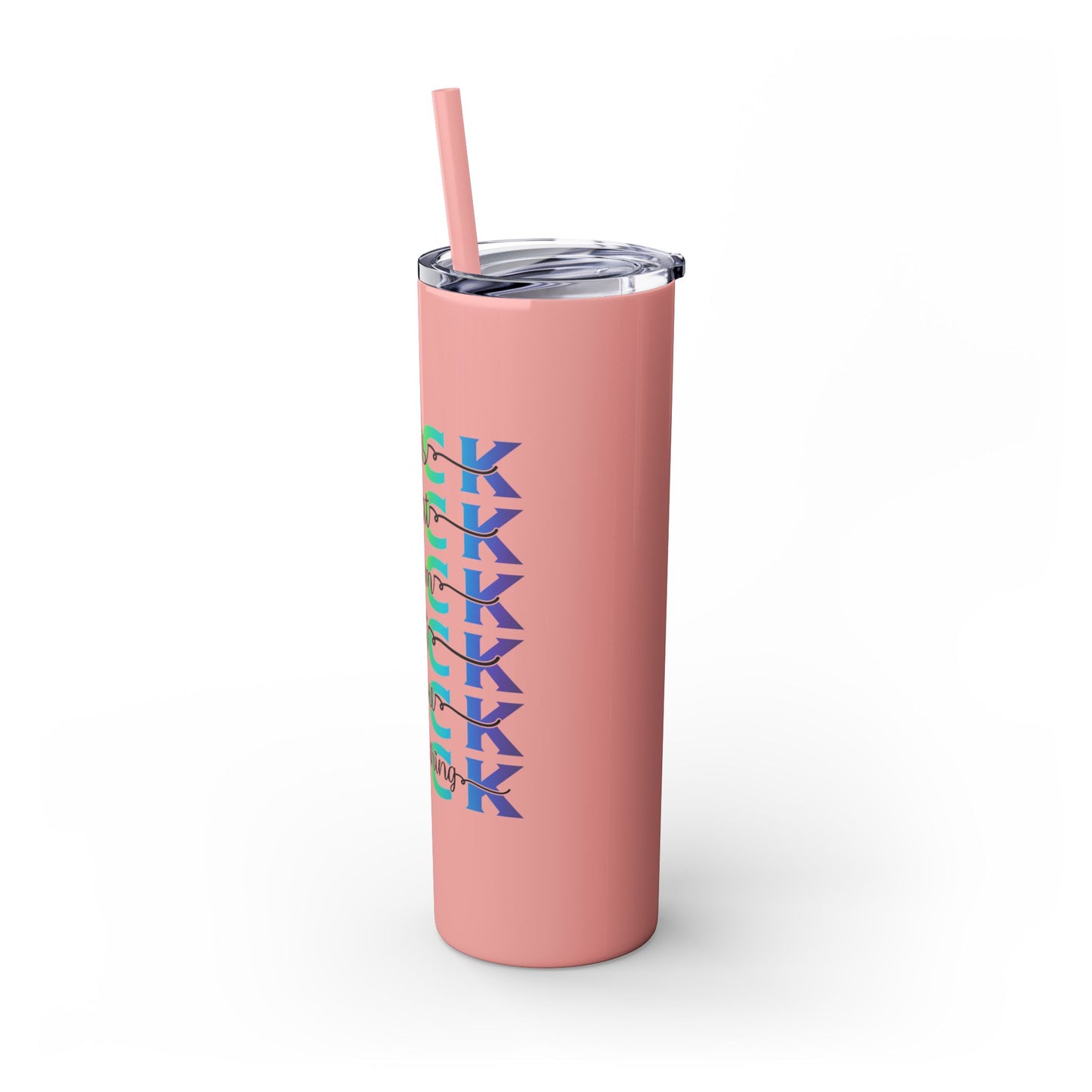 F that - Skinny Tumbler with Straw, 20oz