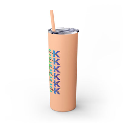 F that - Skinny Tumbler with Straw, 20oz