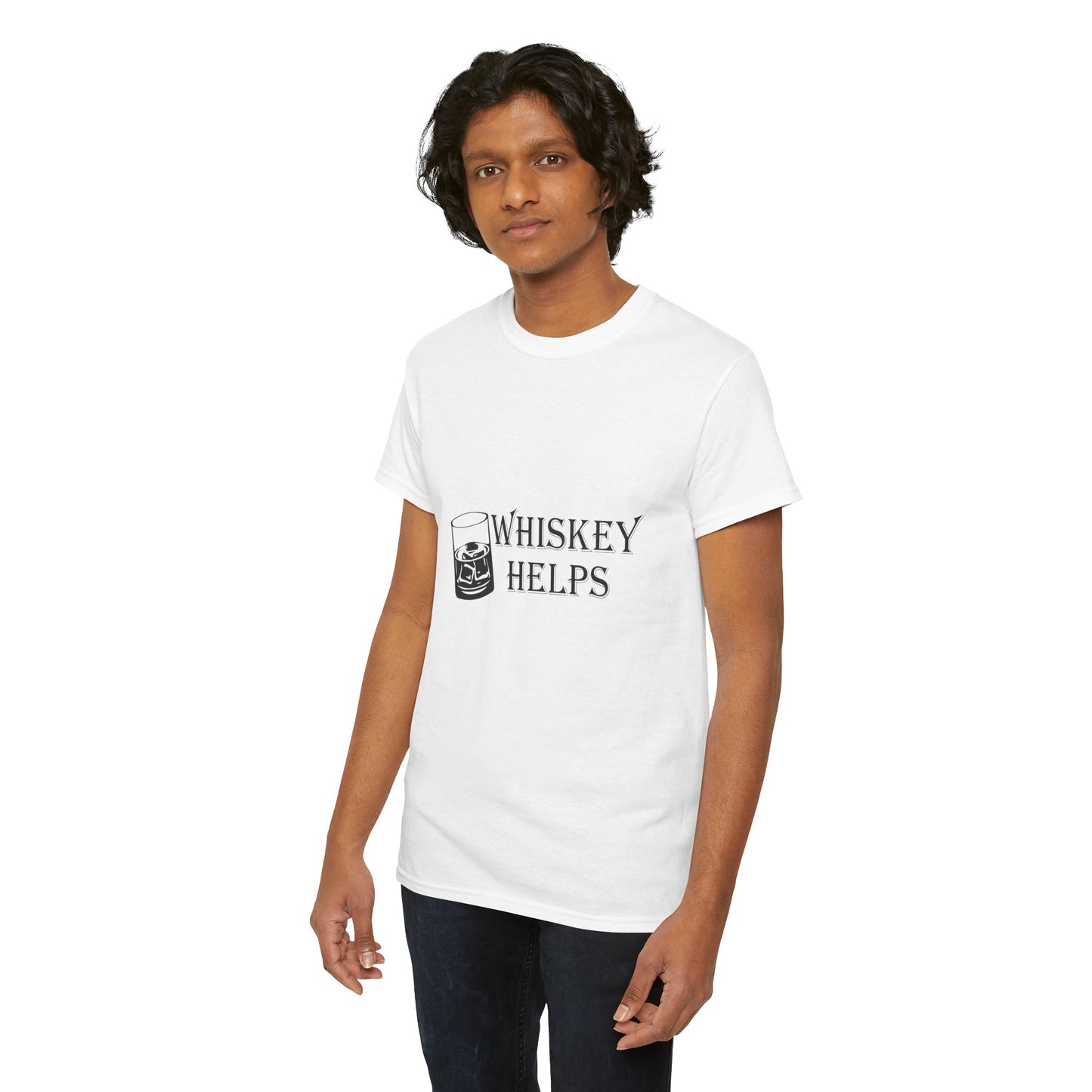 Whiskey Helps Heavy Cotton Tee