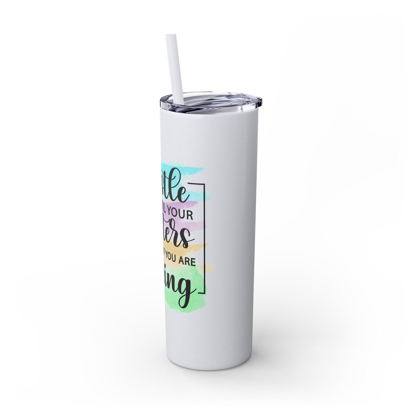 Hustle - Skinny Tumbler with Straw, 20oz