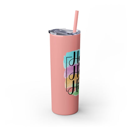 Hustle - Skinny Tumbler with Straw, 20oz